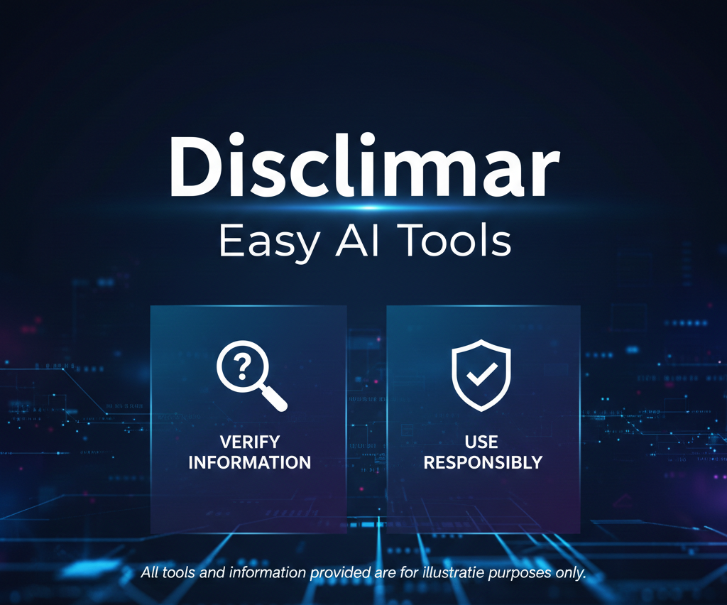 Disclaimer Easy AI Tools  Website information 