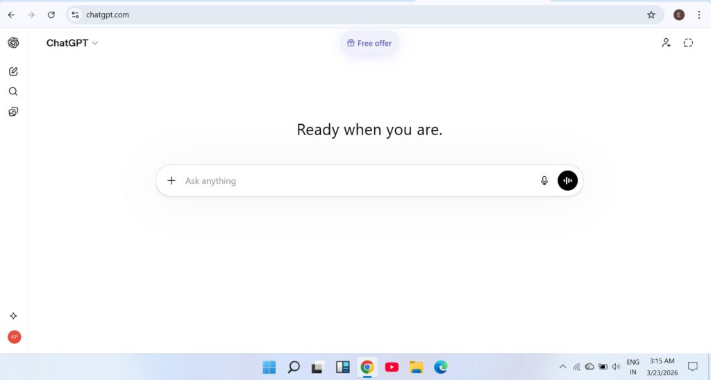 ChatGPT interface Best AI tools 2026 ChatGPT interface showing AI chatbot response