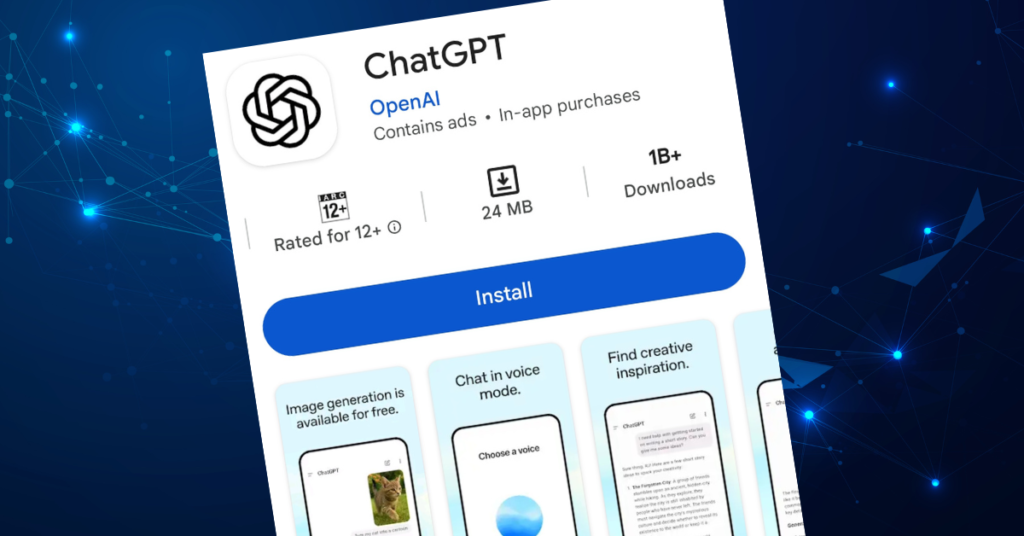 chatgpt-free-app-mobile-iphone-android ChatGPT free app on iPhone and Android showing how to use ChatGPT for free on mobile